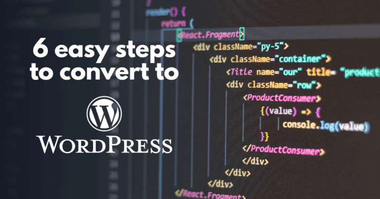 Convert a HTML site to WordPress
